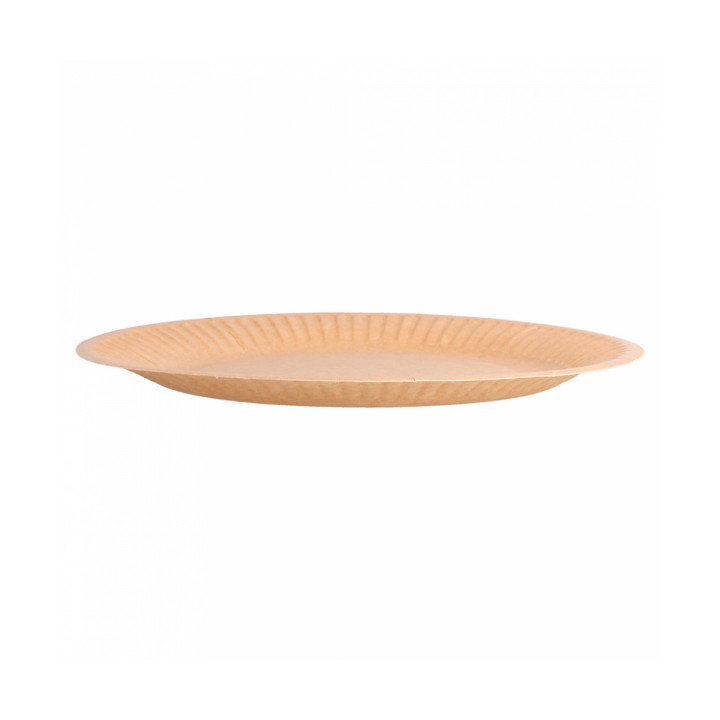 Paper Plate Biocoated Natural Relief 18 cm (20 Units) 