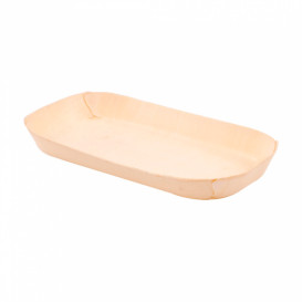 Wood Backing Tray Rectangular 14,5x7x1,3 cm (50 Units) 
