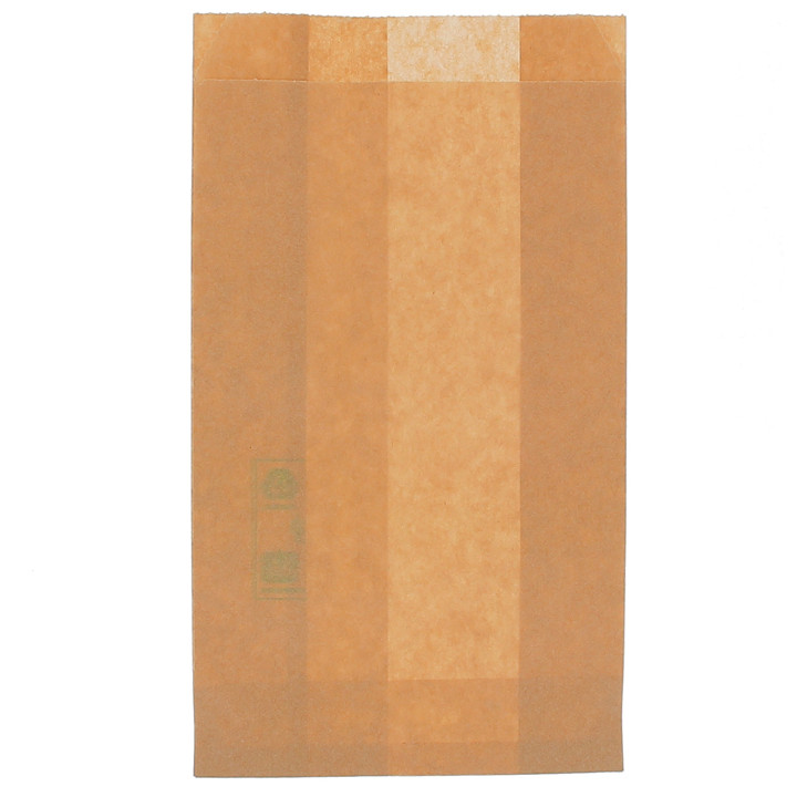Paper Burger Bag Grease-Proof Burger Design Kraft 12+6x20cm (250 Units)  