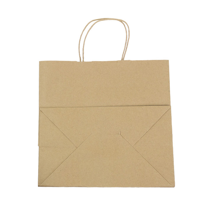 Paper Bag with Handles Kraft Brown 100g 30+18x29cm (25 Units) 