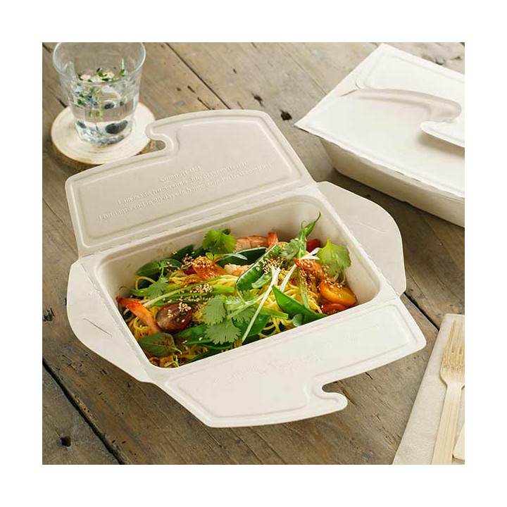 Package Sugarcane MenuBox 21x15x5cm 1000ml. (75 Units)