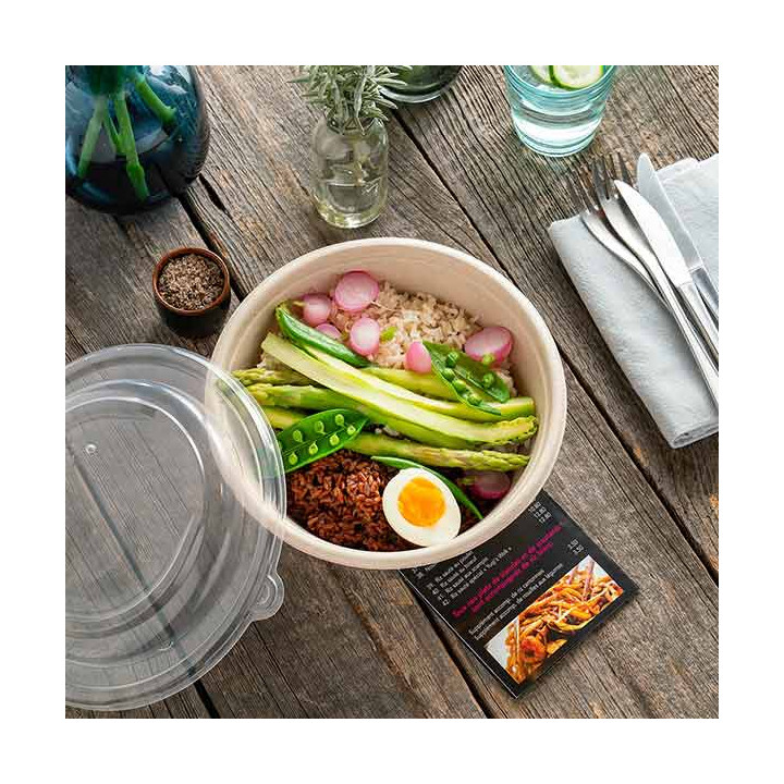 Sugarcane Bowl PLA 1000ml Ø21x6cm (75 Units)  