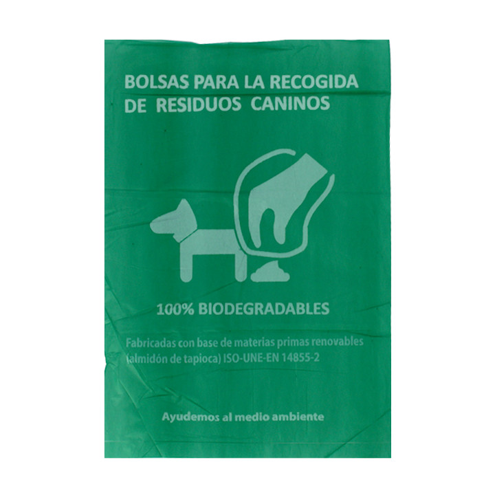 Plastic bag for dog droppings 100% bio 18x26cm (100 units)