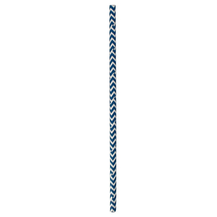 Paper Straw Straight Blue and White Ø0,6cm 20cm (6000 Units)