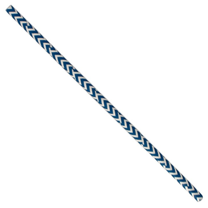 Paper Straw Straight Blue and White Ø0,6cm 20cm (6000 Units)