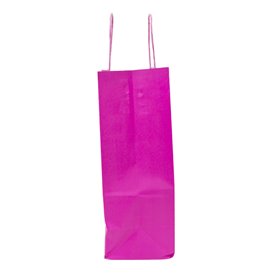 Fuchsia paper bag with handles 100g 22+9x23 cm (25 Uts)