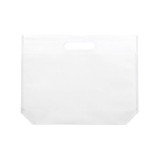 Non-Woven Bag with Die-cut Handles White 34+8x26cm (25 Units)