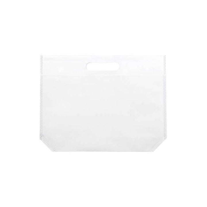 Non-Woven Bag with Die-cut Handles White 34+8x26cm (200 Units)