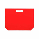Non-Woven Bag with Die-cut Handles Red 34+8x26cm (25 Units)