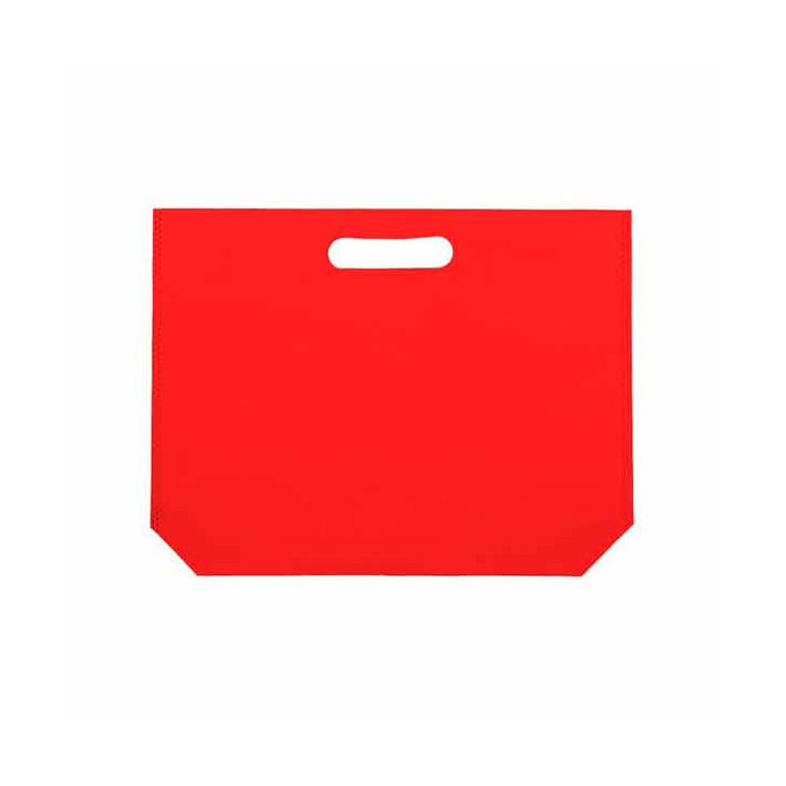 Non-Woven Bag with Die-cut Handles Red 34+8x26cm (25 Units)