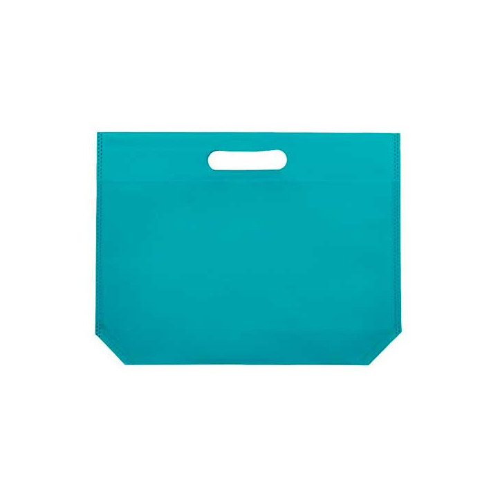 Non-Woven Bag with Die-cut Handles Aquamarine 34+8x26cm (200 Units)