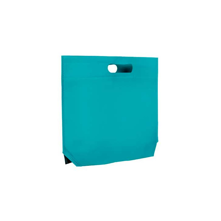 Non-Woven Bag with Die-cut Handles Aquamarine 34+8x26cm (200 Units)