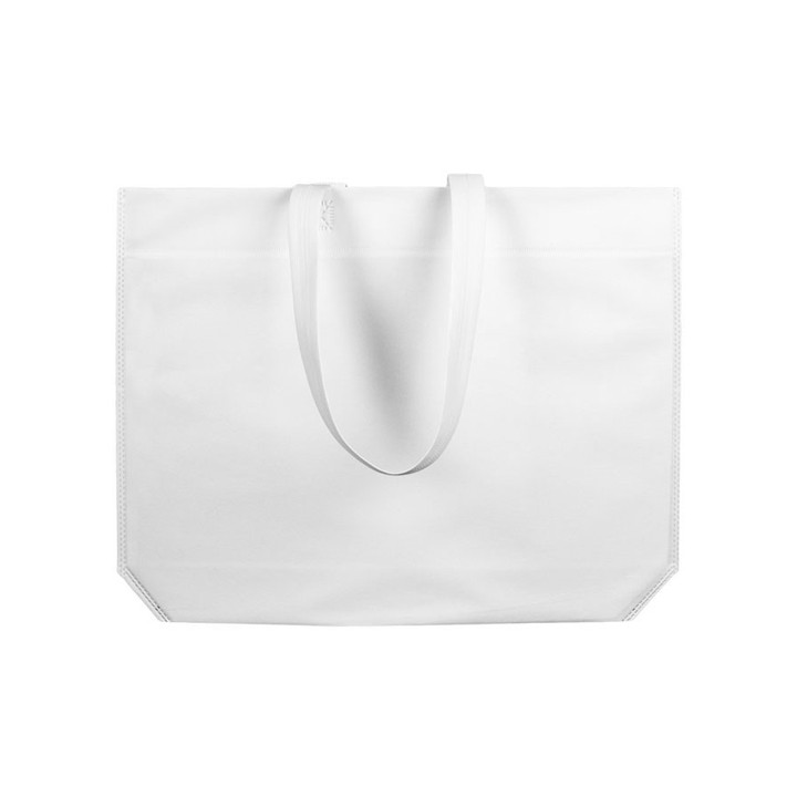 Non-Woven Bag with Long Handles White 48+10x35cm (25 Units)