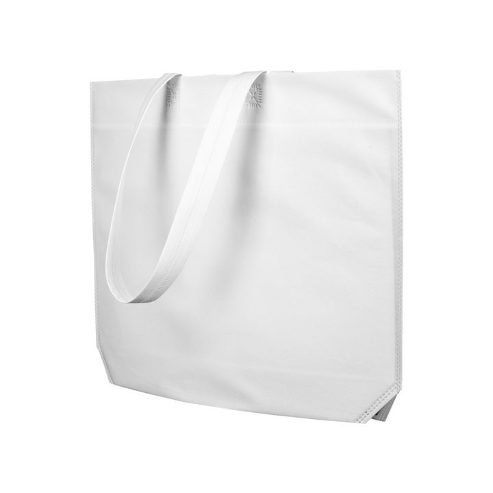 Non-Woven Bag with Long Handles White 48+10x35cm (200 Units)