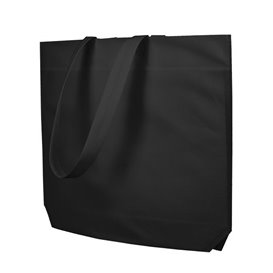 Non-Woven Bag with Long Handles Black 48+10x35cm (25 Units)