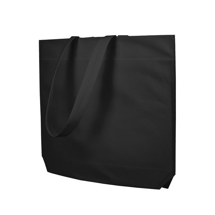 Non-Woven Bag with Long Handles Black 48+10x35cm (200 Units)