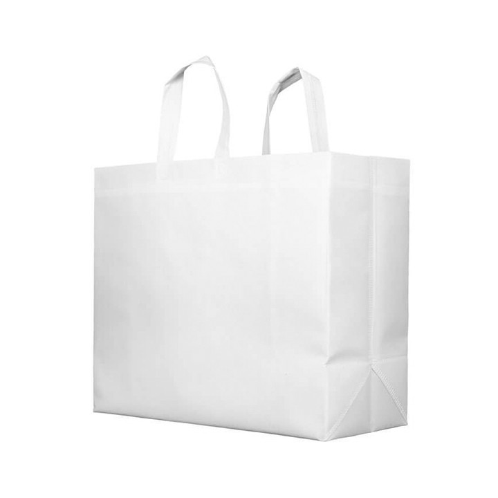 Non-Woven PREMIUM Bag with Short Handles White 45+12x40cm (100 Units)