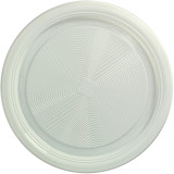 Plastic Plate PLA Flat White Ø22 cm (25 Units) 