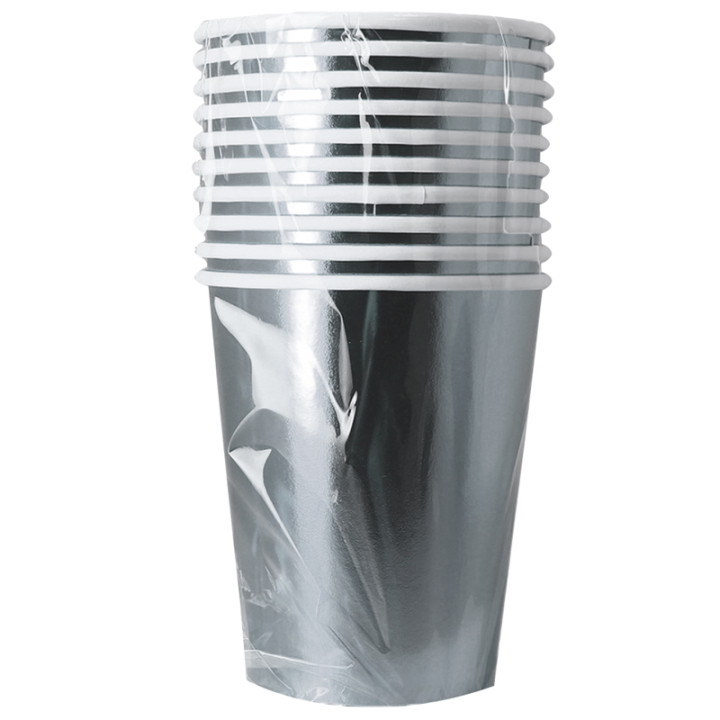 Paper Cup Silver 9Oz/240ml "Party" (300 Units)
