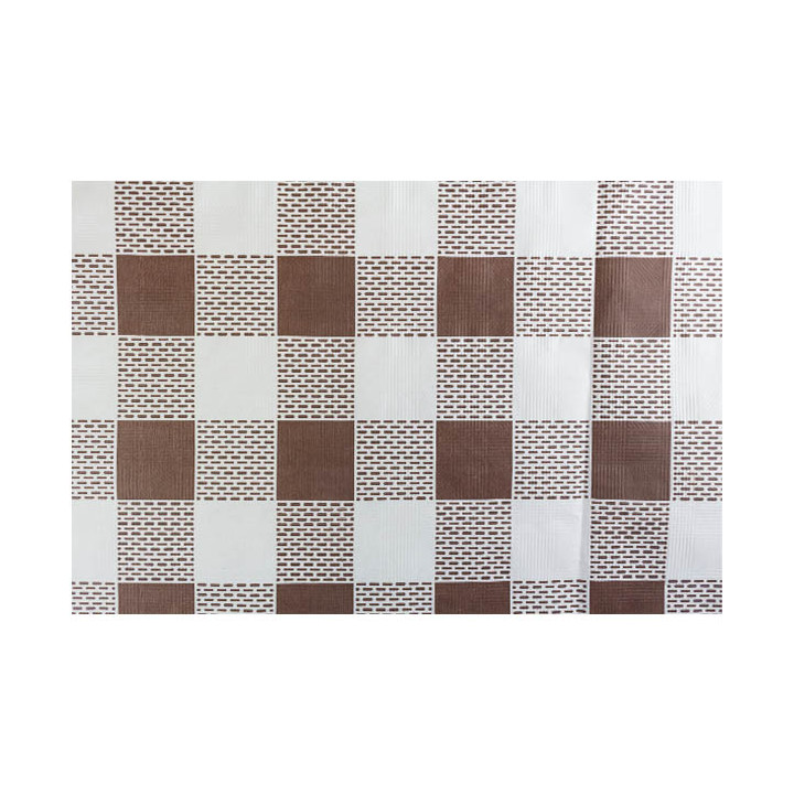 Pre-Cut Paper Tablecloth Brown Checkers 40g 1x1m (400 Units)  