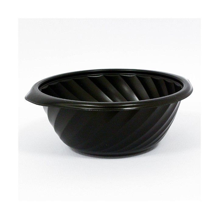 Plastic Deli Container PP Round Shape Black 550ml Ø14,9cm (100 Units)  