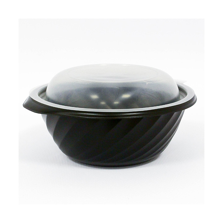 Plastic Deli Container PP Round Shape Black 550ml Ø14,9cm (100 Units)  