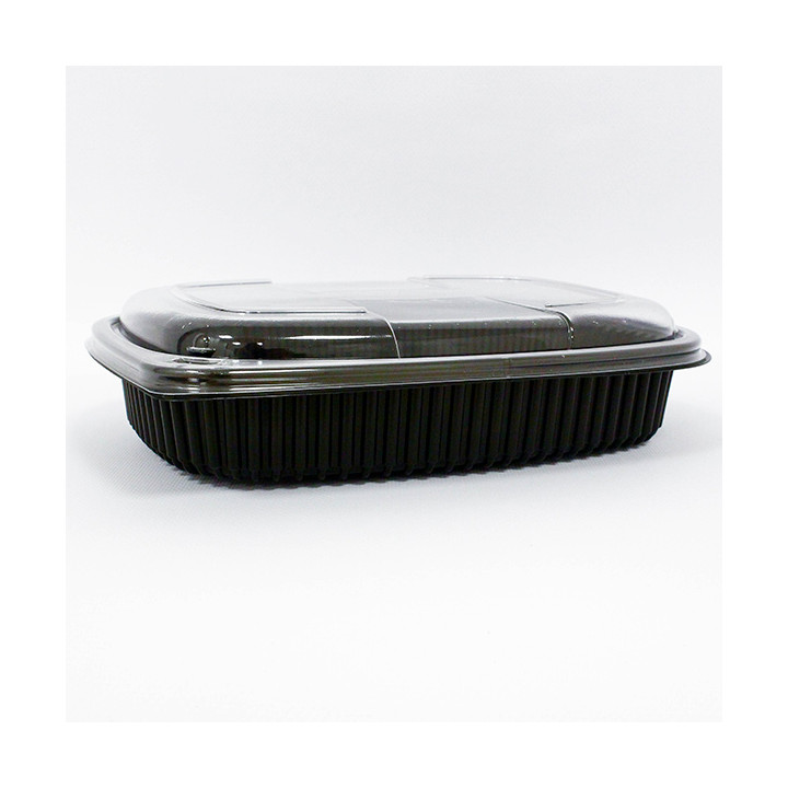 Plastic Container PP Rectangular Shape 1250ml 25,5x18,9x4,5cm (320 Units)