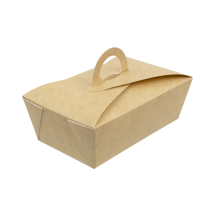 American Box with handles "Doggy Bag" Kraft 16x9,5x6cm (200 Units)