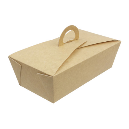 Kraft Doggy Bag Box with handle 1500 ml for prepared food