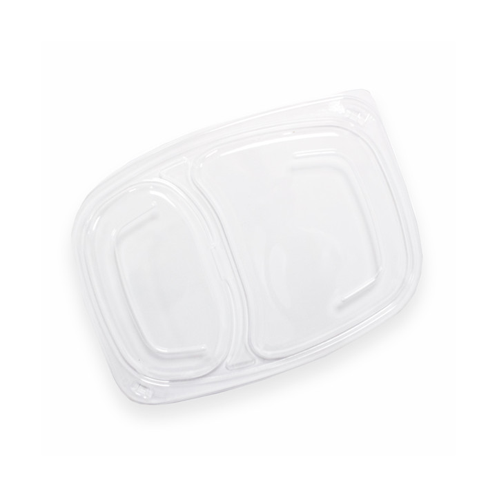 Plastic Lid Transparente Container 2C OPS 1050/1250ml 25,5x18,9x2cm (20 Units) 