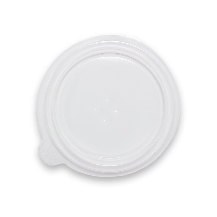 Plastic Lid Translucent Deli Container PP 350/400ml Ø12,0x1,8cm (100 Units)