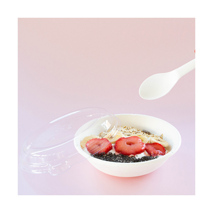 Plastic Lid Compostable PLA Clear for Bowl 355 and 470ml (50 Units) 