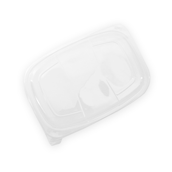 Plastic Lid Translucent Container PP 1050/1250ml 25,5x18,9x2cm (320 Units)