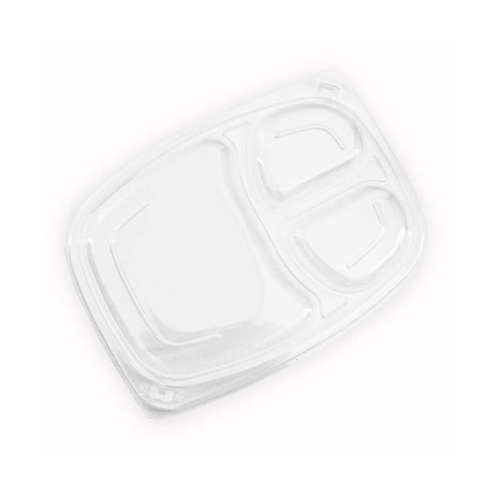 Plastic Lid Transparente Container 3C OPS 1050/1250ml 25,5x18,9x2cm (320 Units)