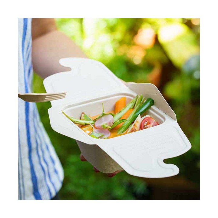 Package Sugarcane MenuBox 13x13x7cm 500ml. (300 Units)