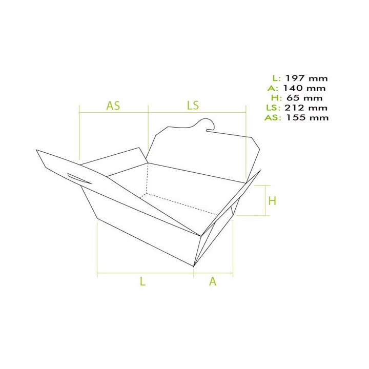 American Box Great Kraft 19,7x14x6,5cm 1800ml (25 Units)
