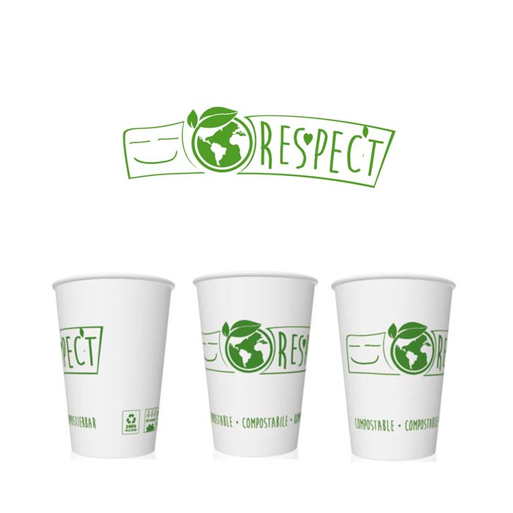 Paper Cup "Bio" White 7Oz/220ml (1000 Uds)