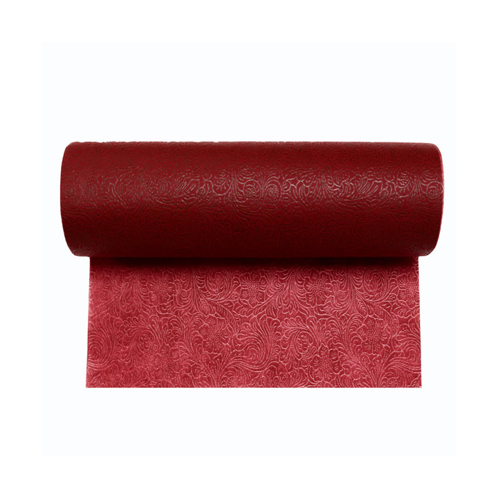 Non-Woven PLUS Tablecloth Roll Burgundy 0,4x50m P30cm (6 Units) 