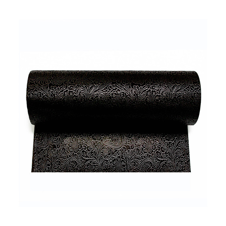 Non-Woven PLUS Tablecloth Roll Black 1x50m (6 Units) 