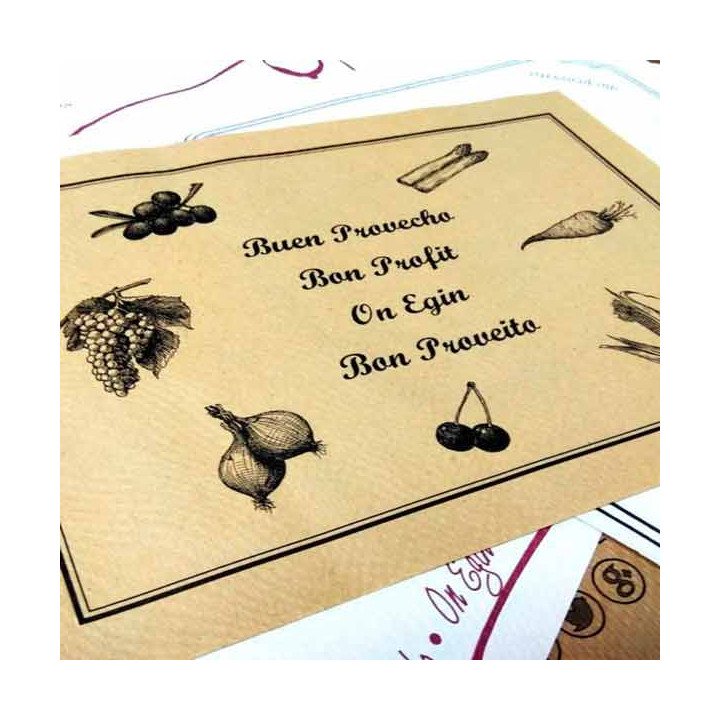 Paper Placemats 30x40cm Kraft "Rustic" 40g (1000 Units) 
