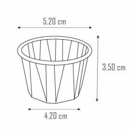 White Pleated Paper Bowl of 60ml (3.000 Units)