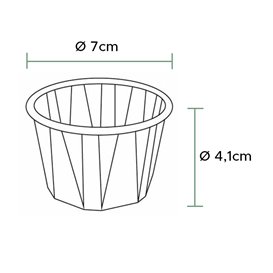 Pleated Paper Souffle Cup 100ml (5000 Units)