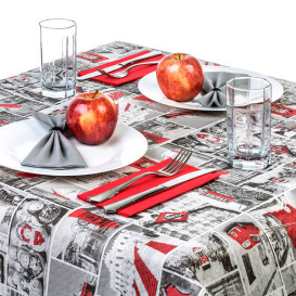 Pre-Cut Paper Tablecloth "Europe" 37g 1x1m (400 Units)  