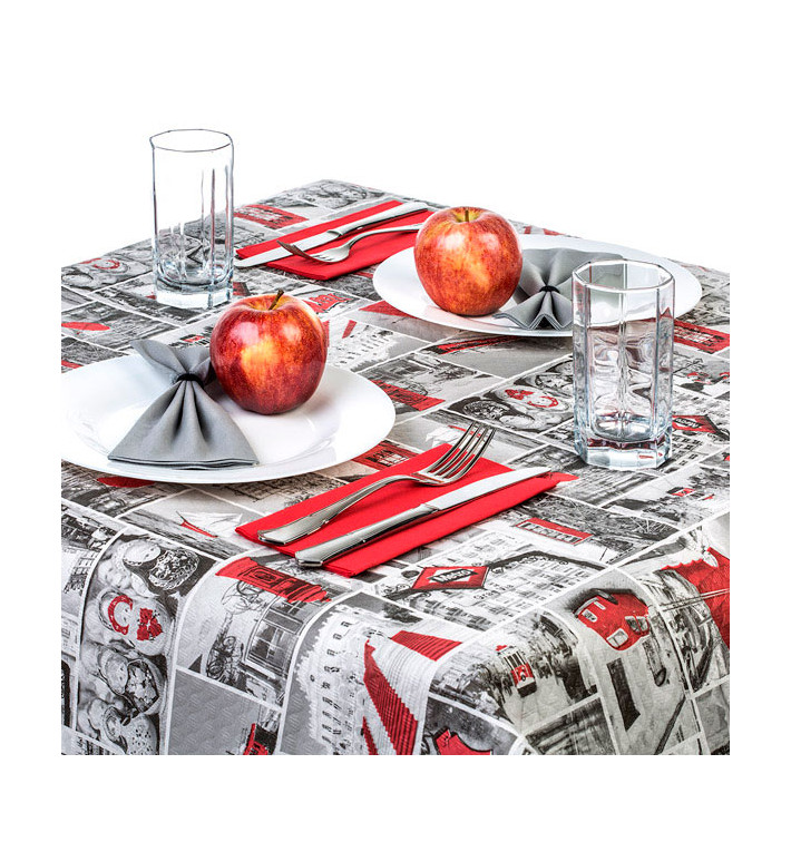 Pre-Cut Paper Tablecloth "Europe" 37g 1x1m (400 Units)  