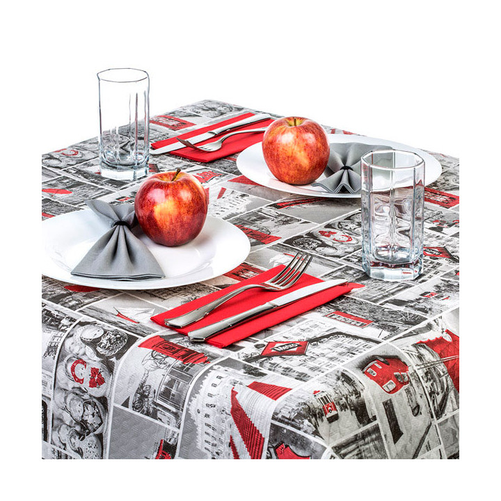 Pre-Cut Paper Tablecloth "Europe" 37g 1x1m (400 Units)  