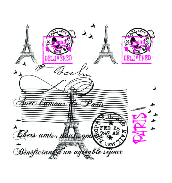 Pre-Cut Paper Tablecloth "Paris" 37g 1,2x1,2m (300 Units)  