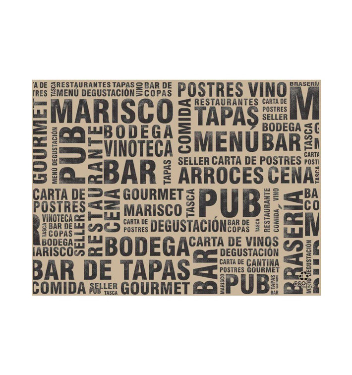 Paper Placemats 30x40cm Kraft "Gourmet" 40g (1000 Units)