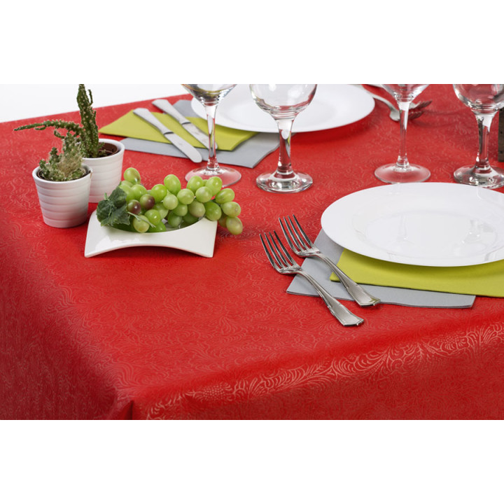 Non-Woven PLUS Tablecloth Red 120x120cm (100 Units) 