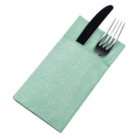 Pocket Fold Paper Napkins Cow Boys Green 40x40cm (960 Units) 