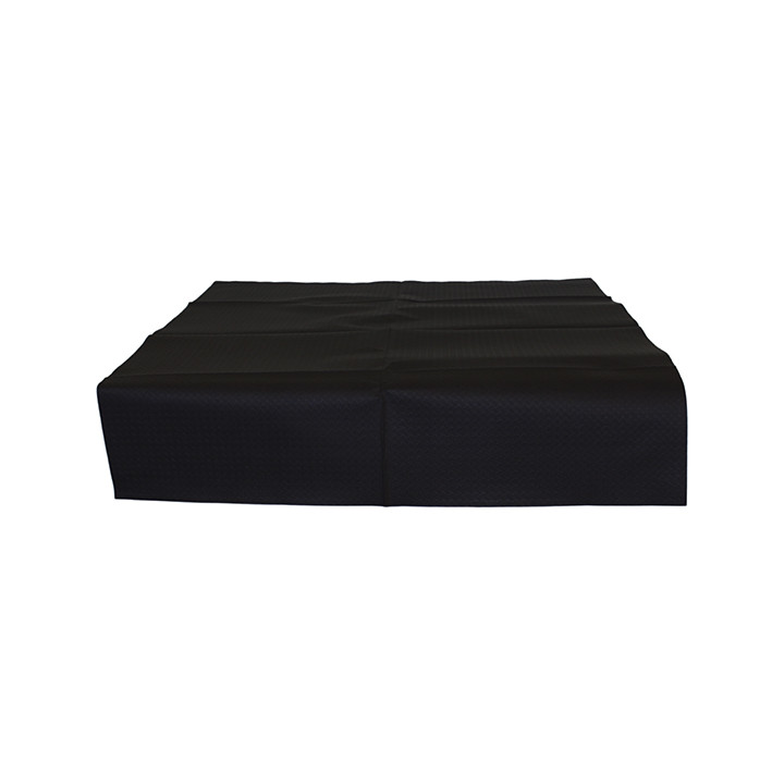 Pre-Cut Paper Tablecloth Black 40g 1,2x1,2m (300 Units)  